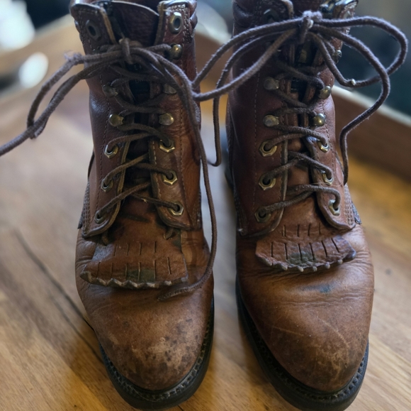 ✨👢RARE FIND Vintage Justin Cowboy Boots – Women’s Size 7 - Made in 🇺🇸 Leather - Picture 2 of 12